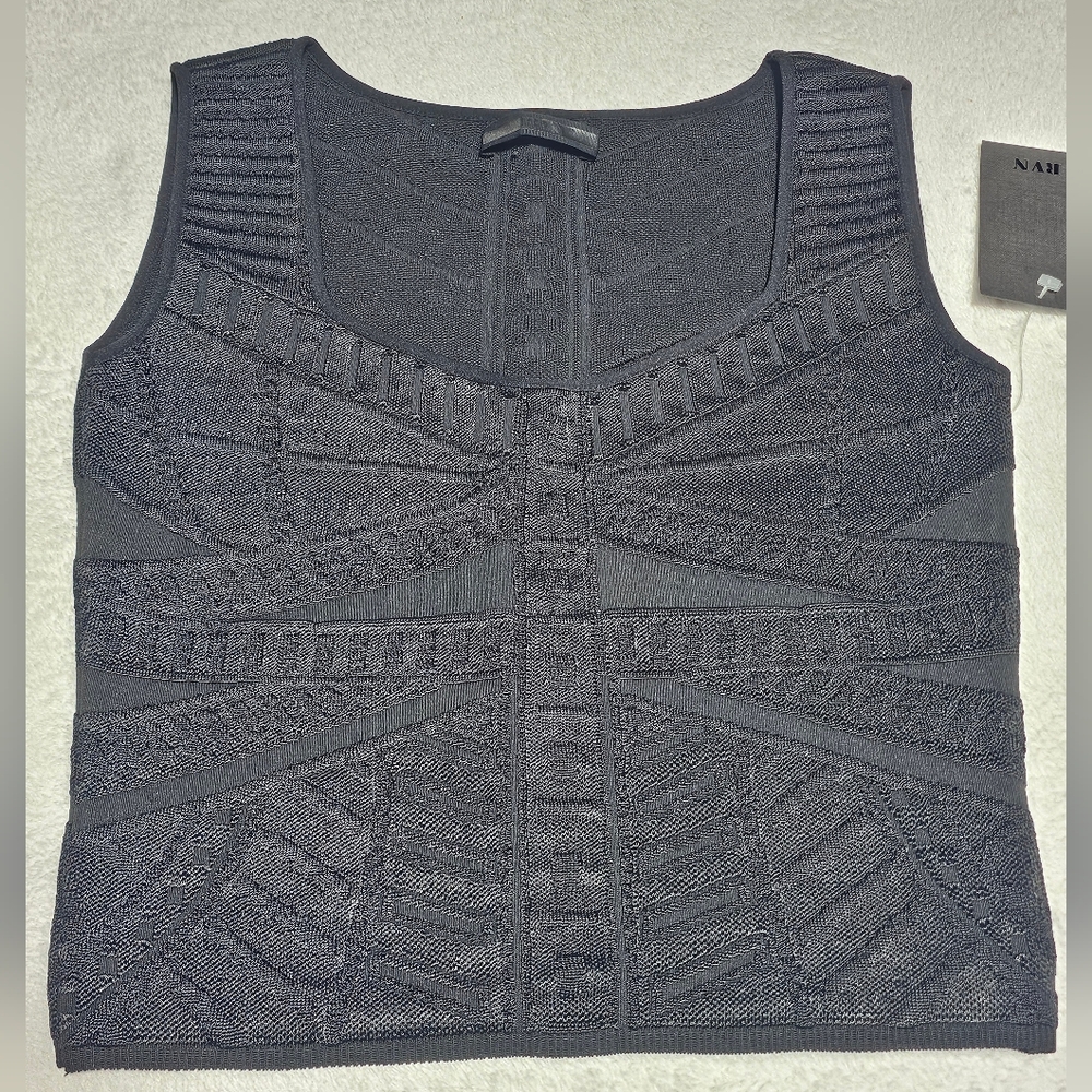 RVN Black Textured Top